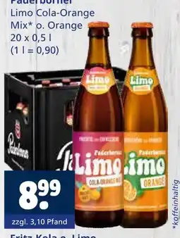 Getränkewelt Paulaner limo cola-orange mix Angebot