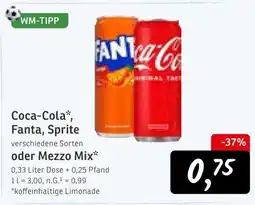 KONSUM Coca-cola, fanta, sprite oder mezzo mix Angebot