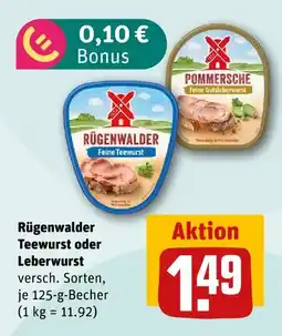nahkauf Rügenwalder teewurst oder leberwurst Angebot