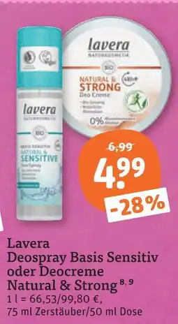 tegut Lavera deospray basis sensitiv Angebot