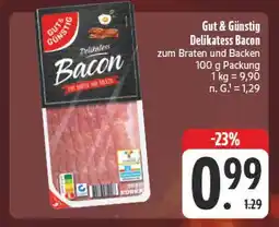 E-Center Gut & günstig delikatess bacon Angebot