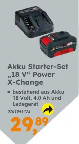 Globus Baumarkt Akku starter-set power x-change Angebot