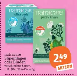 tegut Natracare slipeinlagen oder binden Angebot
