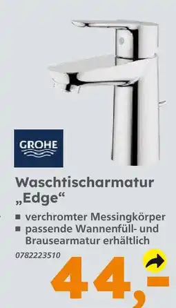 Globus Baumarkt Grohe waschtischarmatur „edge“ Angebot