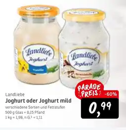 KONSUM Landliebe joghurt oder joghurt mild Angebot