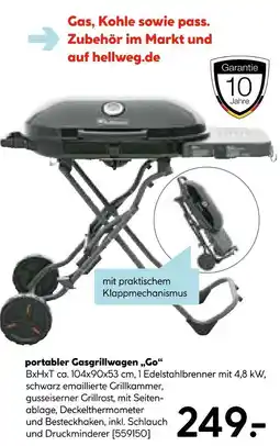 Hellweg Portabler gasgrillwagen 'go' Angebot