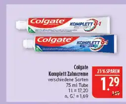 Marktkauf Colgate komplett zahncreme Angebot