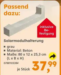 Globus Baumarkt Solarmodulhalterung Angebot