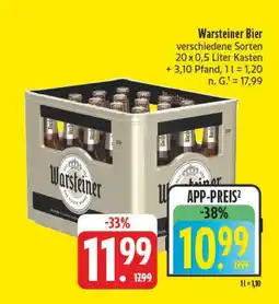 E-Center Warsteiner bier Angebot