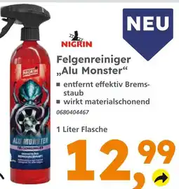 Globus Baumarkt Nigrin felgenreiniger „alu monster“ Angebot