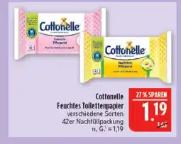 Marktkauf Cottonelle feuchtes toilettenpapier sensitive pflegend Angebot