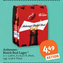 tegut Anheuser-busch bud lager Angebot