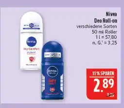 Marktkauf Nivea deo roll-on dry comfort Angebot