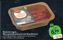 tegut Biokreis tegut... bio-lammbratwurst mit rindfleisch Angebot