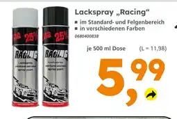 Globus Baumarkt Lackspray „racing“ Angebot