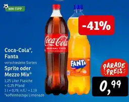 KONSUM Coca-cola, fanta, sprite oder mezzo mix Angebot
