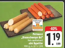 E-Center Mettwurst 'braunschweiger art' Angebot