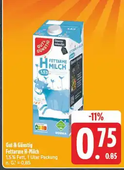 E-Center Gut & günstig fettarme h-milch Angebot