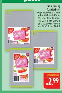 Marktkauf Gut & günstig schneidebrett ca. 25x15 cm Angebot
