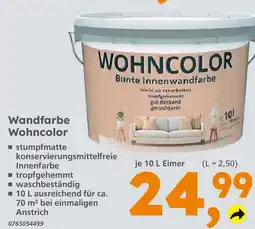 Globus Baumarkt Wohncolor bunte innenwandfarbe Angebot