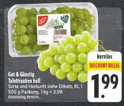 E-Center Gut & günstig tafeltrauben hell Angebot