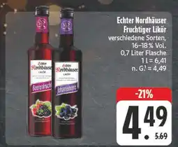 E-Center Echter nordhäuser fruchtiger likör beerenfrucht Angebot