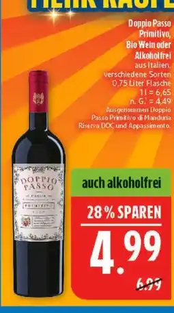 Marktkauf Doppio passo primitivo, bio wein oder alkoholfrei Angebot
