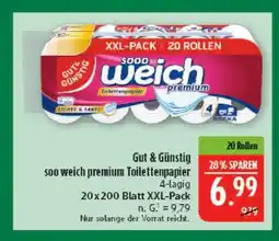 Marktkauf Gut & günstig soo weich premium toilettenpapier Angebot