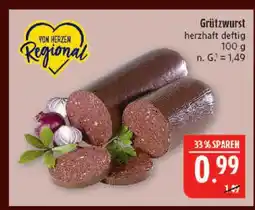 Marktkauf Von herzen regional grützwurst Angebot