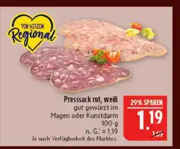 Marktkauf Presssack rot, weiß Angebot