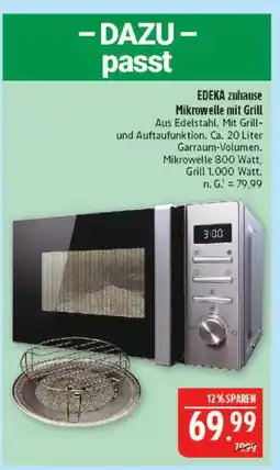 Marktkauf Edeka zuhause mikrowelle mit grill Angebot