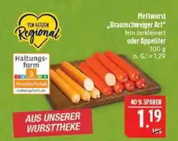 Marktkauf Mettwurst 'braunschweiger art' Angebot