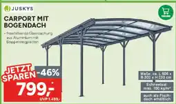 Marktkauf Juskys carport mit bogendach Angebot