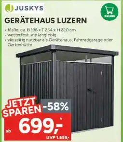Marktkauf Juskys gerätehaus luzern Angebot