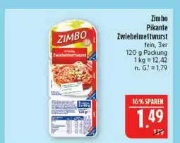 Marktkauf Zimbo pikante zwiebelmettwurst Angebot
