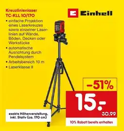 Netto Marken-Discount Einhell kreuzlinienlaser tc-kll 10/170 Angebot
