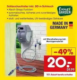 Netto Marken-Discount Living & garden schlauchaufroller Angebot