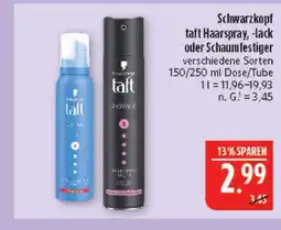 Marktkauf Schwarzkopf taft haarspray, -lack oder schaumfestiger Angebot