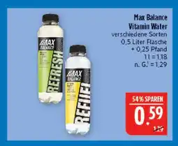 Marktkauf Max balance vitamin water refresh Angebot