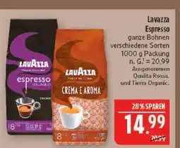 Marktkauf Lavazza espresso ganze bohnen Angebot