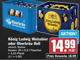 AEZ König Ludwig Weissbier oder Oberbräu Hell Angebot