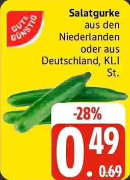 Edeka GUT&GUNSTIG Salatgurke Angebot