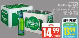 Edeka Carlsberg Beer, Beer oder 0,0% Angebot