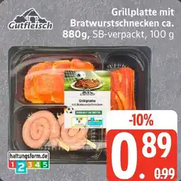Edeka Gutfleisch Grillplatte mit Bratwurstschnecken Angebot