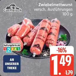 Edeka Gutfleisch Zwiebelmettwurst Angebot