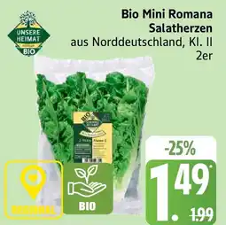 Edeka Bio Mini Romana Salatherzen Angebot