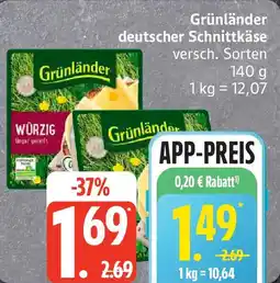 Edeka Grünländer deutscher Schnittkäse Angebot