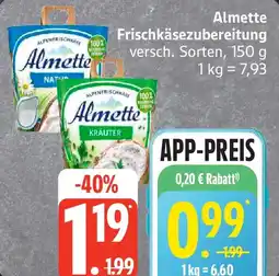 Edeka Almette Frischkäsezubereitung Angebot
