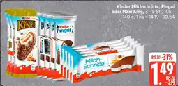 Edeka Kinder Milchschnitte, Pingui oder Maxi King Angebot