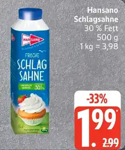 Edeka Hansano Schlagsahne Angebot